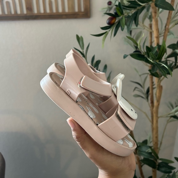 Mini Melissa Pink Bunny Kids Sandals - Picture 2 of 4